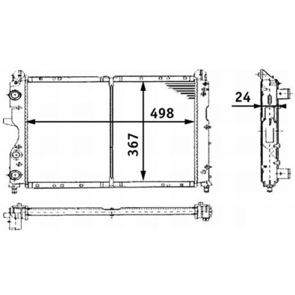 KALE OTO Radyatör 0114051PA Su Radyatörü Tempra 90-93 1.4 1.6 Enj. Tipo / 155 92- 1.7Ts 1.8Ts 2.0Ts