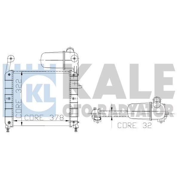 KALE OTO Radyatör 0118182AL Su Radyatörü Tipo 1.1 1.4 Pop Fıre 2 Sıra Al Pl 