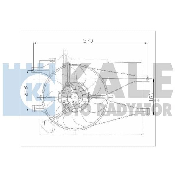KALE OTO Radyatör 12622201 Fan Motoru Palio 1.2 8V 16V Davlumbazlı 