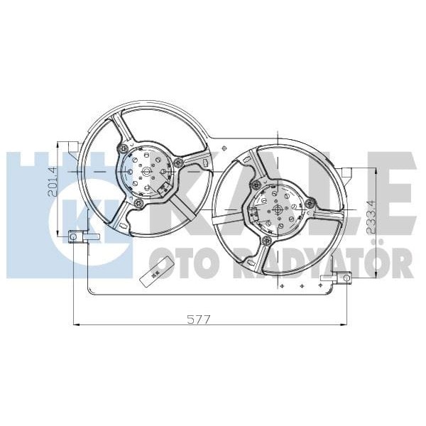 KALE OTO Radyatör 12622210 Elektrofan Grubu Palio 02- 1.3 Jtd Albea 02- 1.3 Jtd 