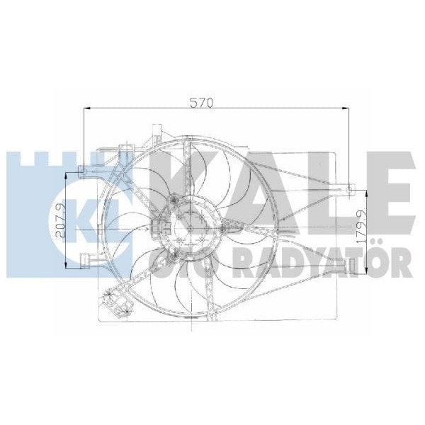 KALE OTO Radyatör 12622213 Fan-Motor-Davlumbaz Set Palio Albea Siena Maxi 1.2 Ac 