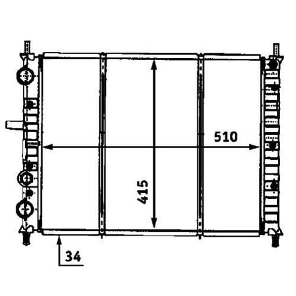KALE OTO Radyatör 0127241PA Su Radyatörü Marea 96- 1.8 16V 2.0 20V Brava 95- 1.8 16V 1.9D Mt Nac Bra