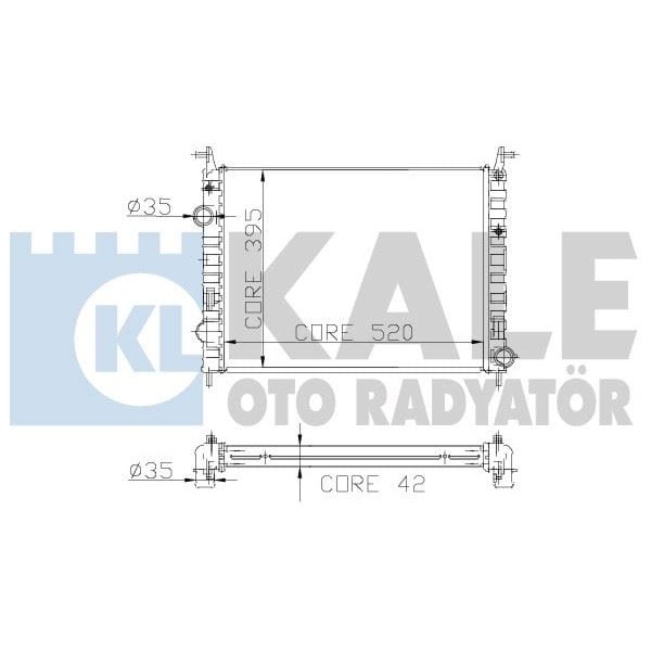 KALE OTO Radyatör 0133302AB Su Radyatörü Palio 02- Siena 02- Albea 02- 1.3 Jtd Mt Strada 05- 2 Sıra