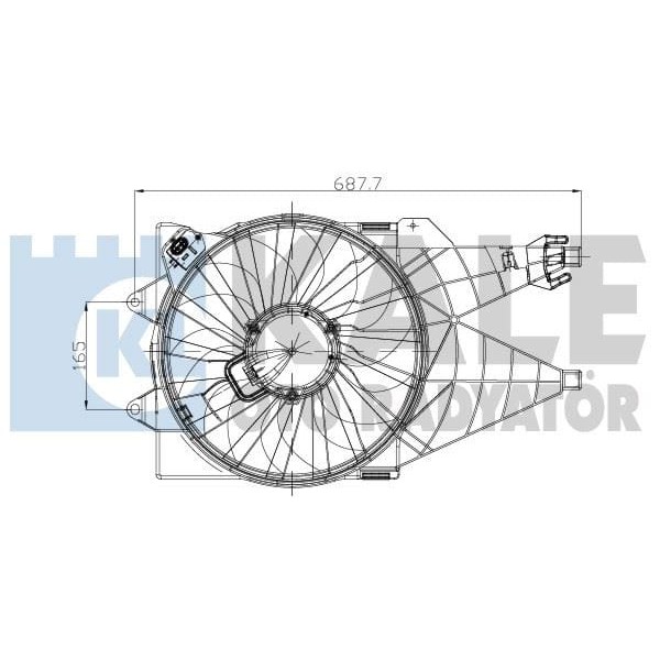KALE OTO Radyatör 13501002 Fan Motoru Linea 07- 1.3 Jtd 1.6 Jtd Nac Davlumbazlı