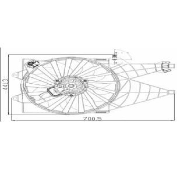 KALE OTO Radyatör 13501005 Fan Motoru Linea 1.6 Ac Davlumbazlı 