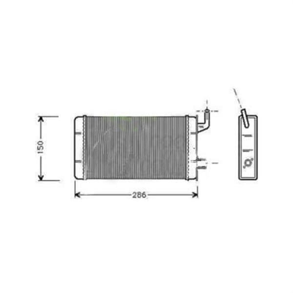 KALE OTO Radyatör 0181832PA Kalorifer Radyatörü Murat 131 SLX 2 Sıra Arı 249X142X40 