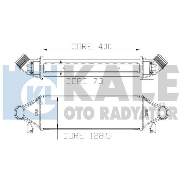 KALE OTO Radyatör 020CAC030 Turbo Radyatörü Transit V184 V347 00- 400X127X73 