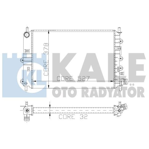 KALE OTO Radyatör 0210172AL Su Radyatörü Escort Vıı 95- 1.8 Td 1.8D Mt Escort V VI 90- Orion III 90- 