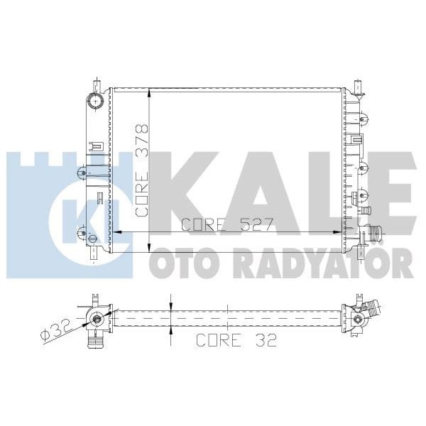 KALE OTO Radyatör 0211182AL Su Radyatörü Escort V VI 94- 1.4 1.6 Cfı 1.4 1.6 1.8 Efı Escort Vıı 95-
