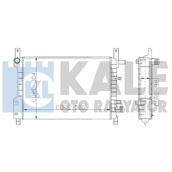 KALE OTO Radyatör 0214212AL Su Radyatörü Fiesta III 1.1 1.3 1.4 89-97 Ac 2 Sıra Al - Pl Alümınyum