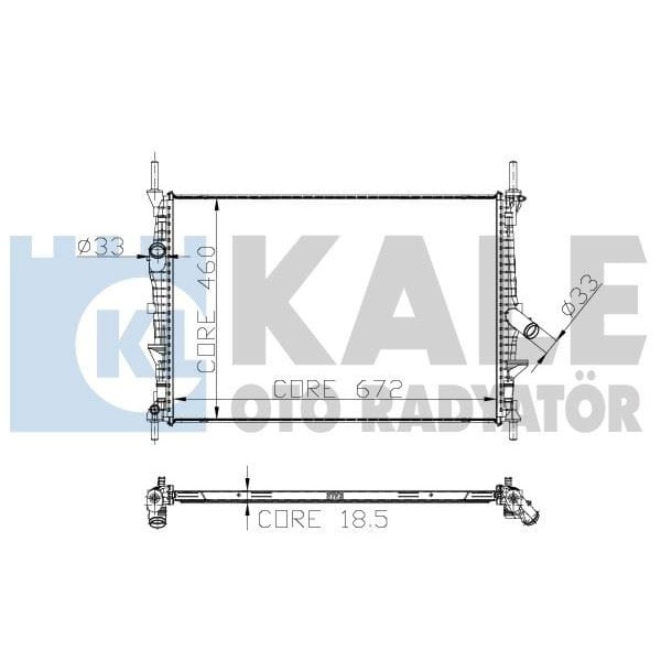 KALE OTO Radyatör 0222311AB Su Radyatörü Transit 06- 2.2 TDCI 2.4 TDCI Mt Nac