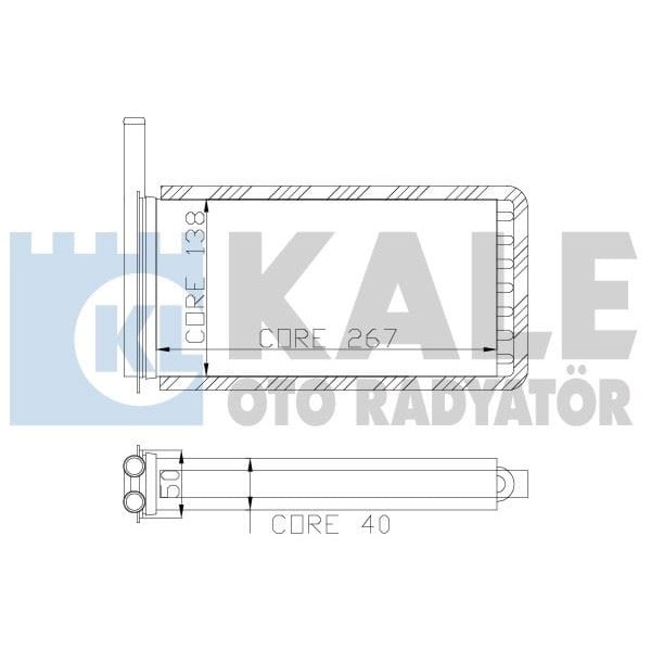 KALE RADYATÖR 0285852AL Kalorifer Radyatörü Escort 1.4Cl 265X138X40 