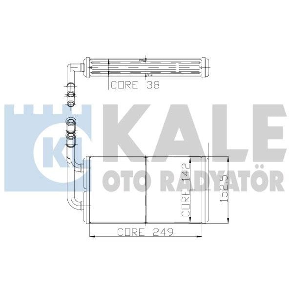 KALE OTO Radyatör 0287882PA Kalorifer Radyatörü Transit T15 Yeni Model