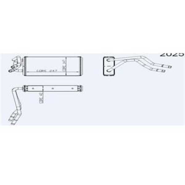 KALE OTO Radyatör 0288922AB Kalorifer Radyatörü Transit V347 Ac 2 Sıra Alb Sıstem 247X147X42
