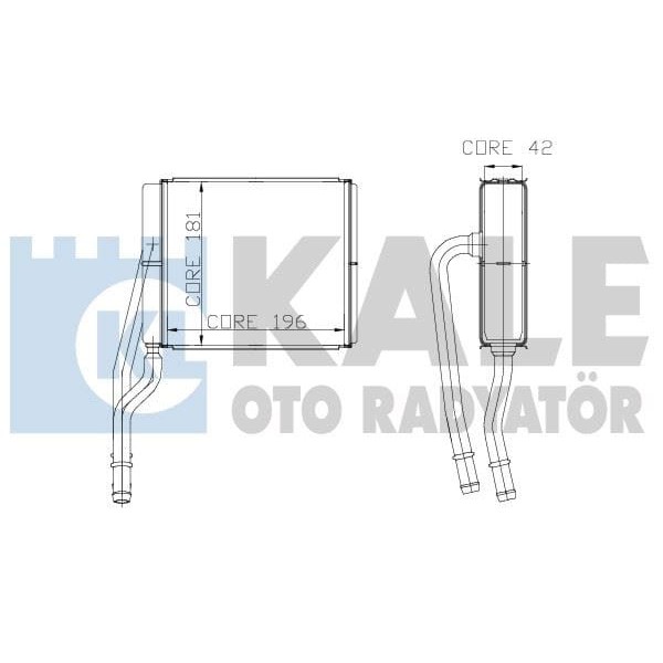 KALE OTO Radyatör 0289892AB Kalorifer Radyatörü Focus I 98- Transit Connect 02- 2 Sıra 207X196X27
