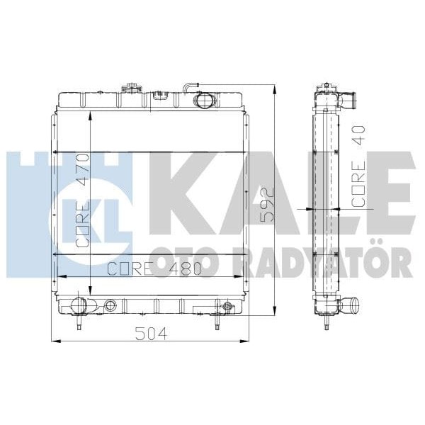 KALE OTO Radyatör 0401012PA Su Radyatörü J9 2 Sıra Zıgzag 