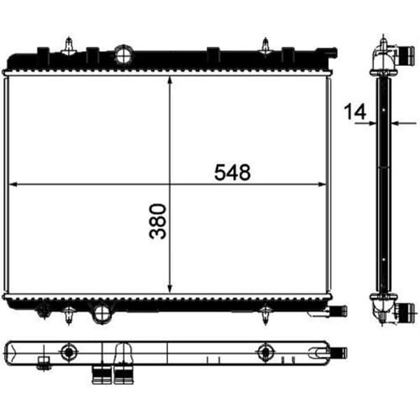 KALE OTO Radyatör 0403051AB Su Radyatörü 307 Partner / Xsara 99- 2.0 16V 2.0İ