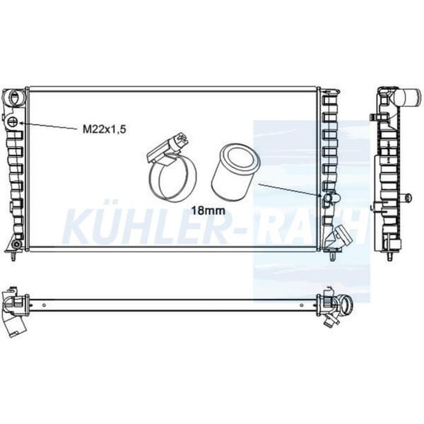 KALE OTO Radyatör 0406011AB Su Radyatörü Partner Al Pl Brz 