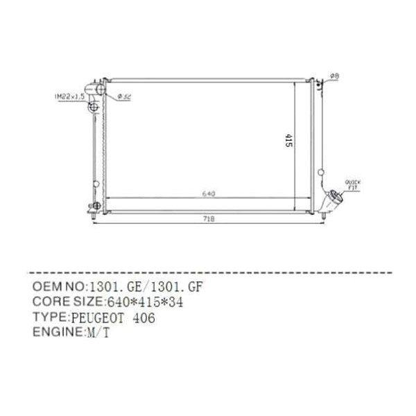 KALE OTO Radyatör 0406021AB Su Radyatörü Partner Al Pl Brz
