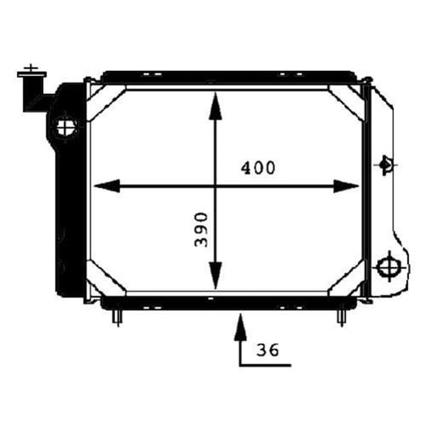 KALE OTO Radyatör 0500142AL Su Radyatörü Renault 9 Ac R11 2 Sıra Al Pl