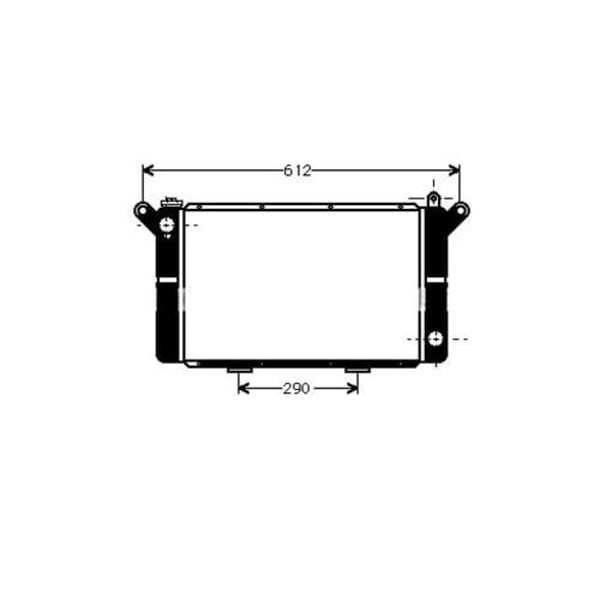 KALE OTO Radyatör 0501143PS Su Radyatörü Renault 12 3 Sıra Süper 475X304X42