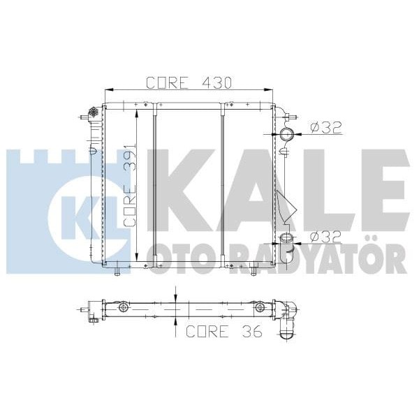 KALE OTO Radyatör 0509042PA Su Radyatörü R19 1.4 C3J Karbüratörlü Mt Nac 