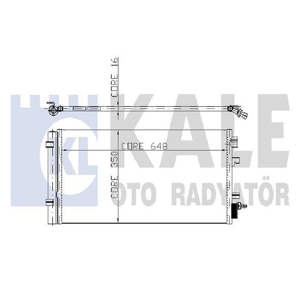KALE OTO Radyatör 050ABC060 Klima Radyatörü Megane III 08- Scenic III 08- Fluence 08-