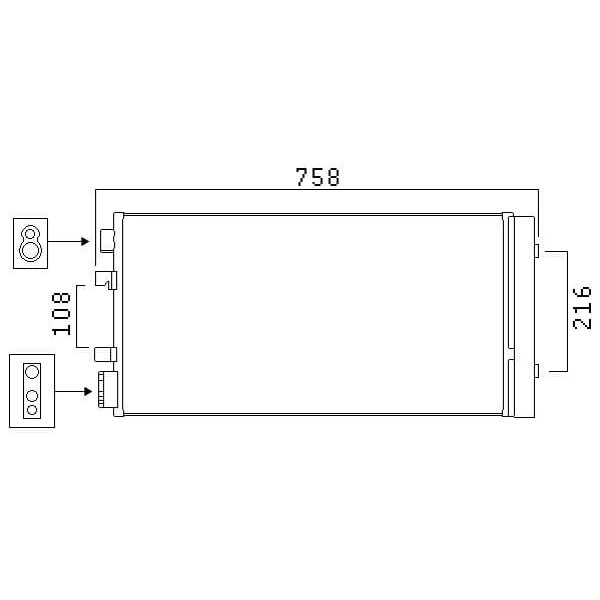 KALE OTO Radyatör 050ABC065 Klima Radyatörü Fluence 10- Müsürsuz