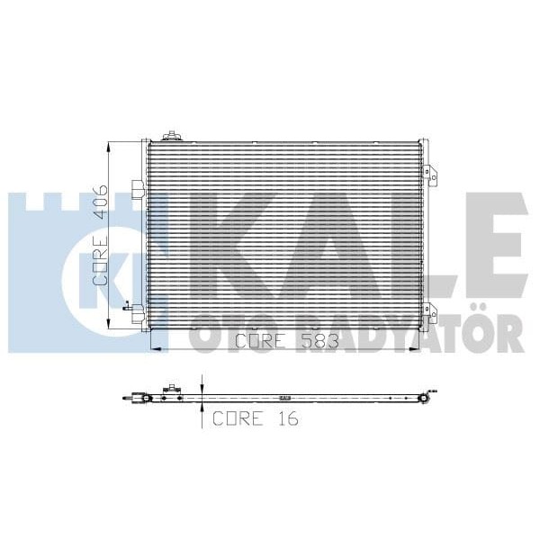 KALE OTO Radyatör 050ABC070 Klima Radyatörü CLIO II 01- 1.5 DCI CLIO Symbol II 08- 1.5 DCI 658X411X1