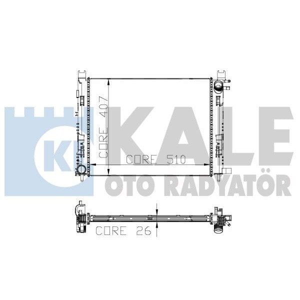 KALE OTO Radyatör 0518601AB Su Radyatörü CLIO IV 13- 1.5 DCI Ac CLIO Thalia III 12- Captur 13- 1.5 D 
