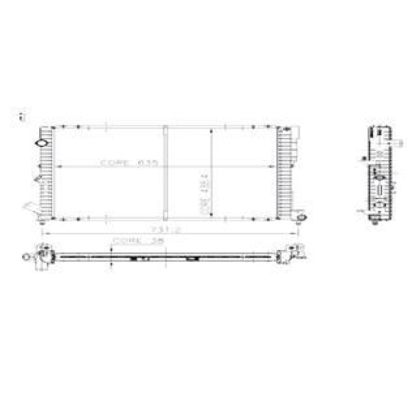 KALE OTO Radyatör 0520202PA Su Radyatörü Laguna I 1.8 2.0 16V N7Q Ac 2 Sıra Pa Sıstem 635X441X47 