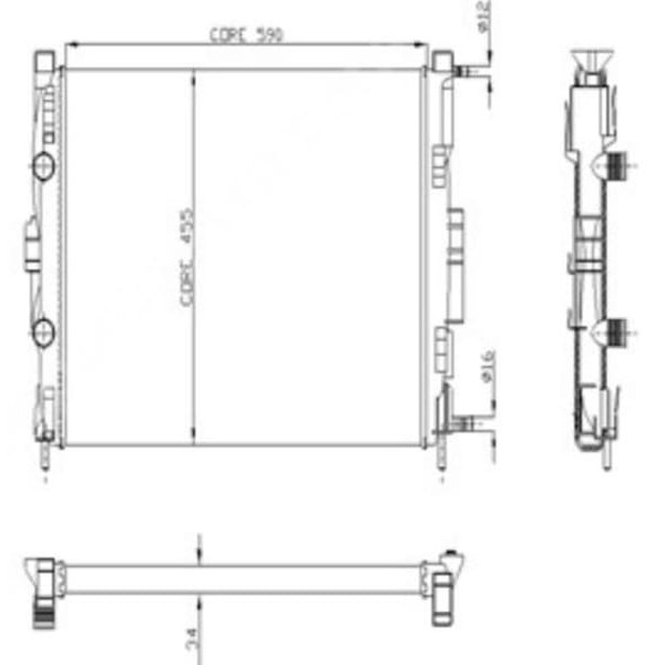 KALE OTO Radyatör 0520231AB Su Radyatörü Megane II 02- 1.5 DCI 1.4 16V 1.6 16V 1.9 DCI 2.0 16V Sceni