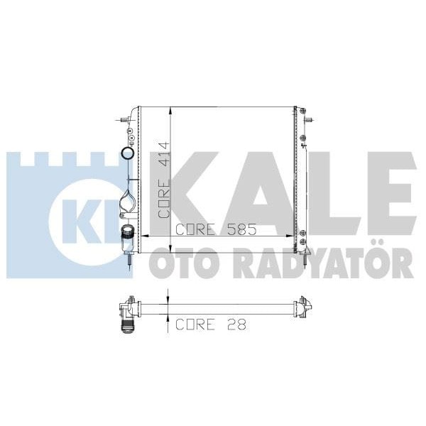KALE OTO Radyatör 0520262AL Su Radyatörü Megane I 99- 1.4 16V Ac 2 Sıra Al - Pl Sıstem
