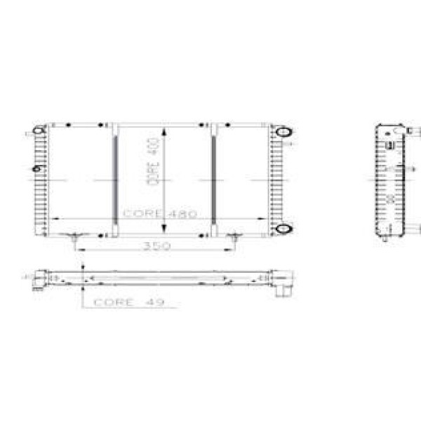 KALE OTO Radyatör 0535352PA Su Radyatörü Kangoo 1.4 1.6 2 Sıra Cu Pl 480X400X49 