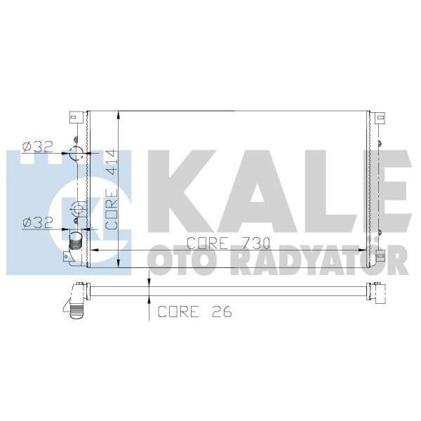 KALE OTO Radyatör 0543441AB Su Radyatörü Master II 1.9 Dtı 2.2 DCI TDI Al Pl Brz