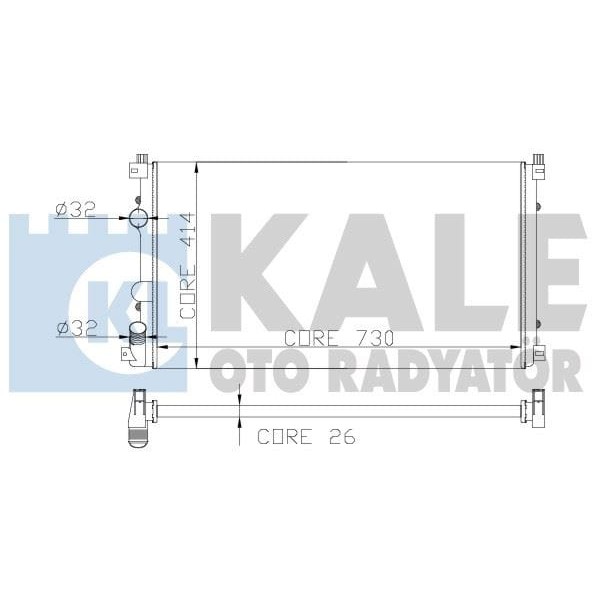 KALE OTO Radyatör 0543451AB Su Radyatörü Master II 98- 2.5 DCI / Movano A 03- 2.5 Dtı 1 Sıra Alb 730 