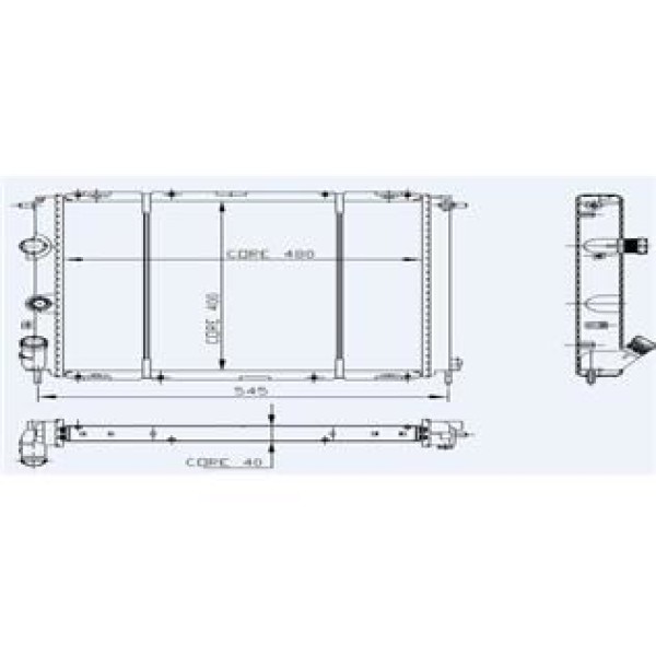 KALE OTO Radyatör 0546462PA Su Radyatörü CLIO II 98- 1.4 8V E7J 1.6 8V K7M Ac Kangoo 2 Sıra Cu Pl 47