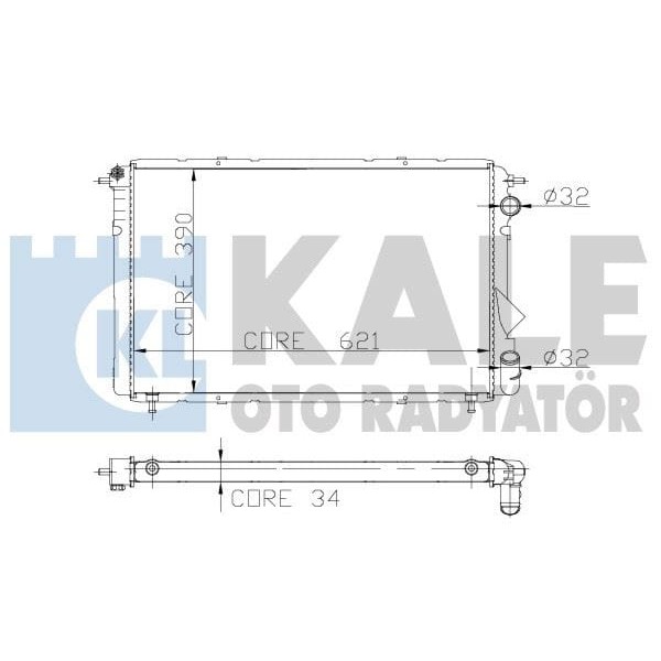 KALE OTO Radyatör 0552521AB Su Radyatörü Espace 2.1 Turbo D 2.2 Rn Rt Rxe Quadra Al Pl Brz