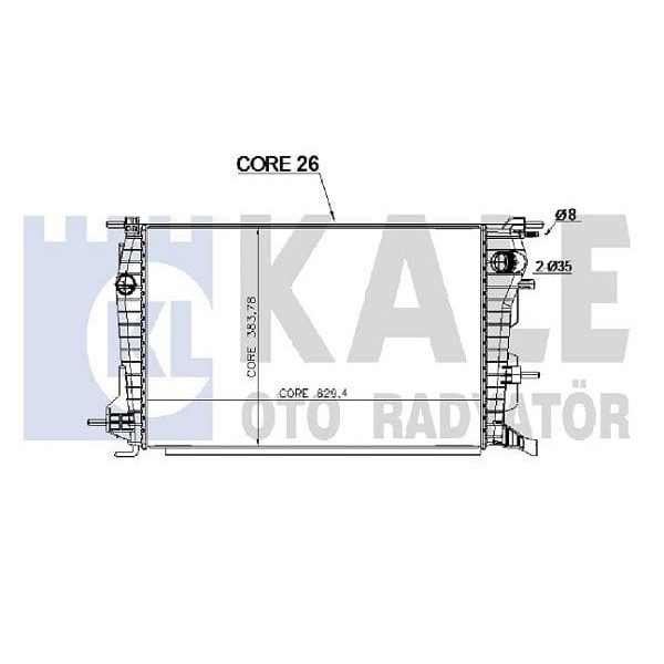 KALE OTO Radyatör 0559021AB Su Radyatörü Fluence 08- 1.5 DCI 1 Sıra Alb Sıstem 