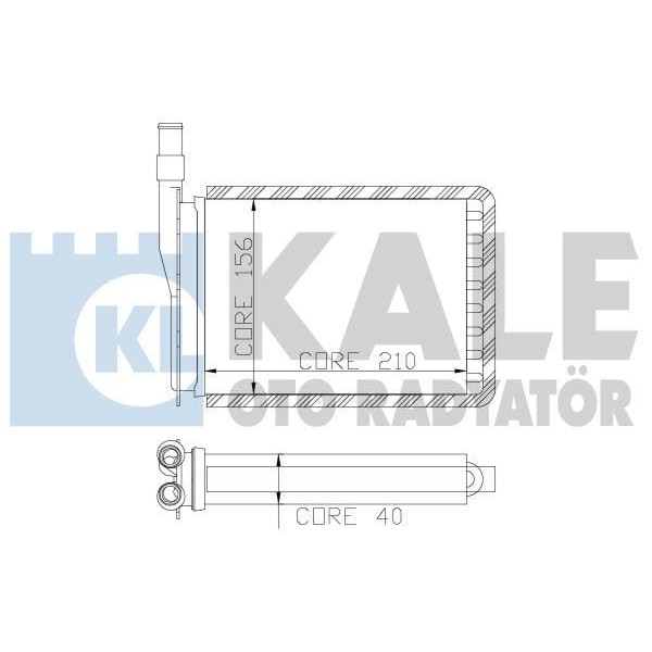 KALE OTO Radyatör 0581842AL Kalorifer Radyatörü Renault 9 R11 2 Sıra Cu Pl 212X156
