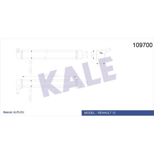 KALE OTO Radyatör 0582832AL Kalorifer Radyatörü Renault 12 Toros Cu-Pl