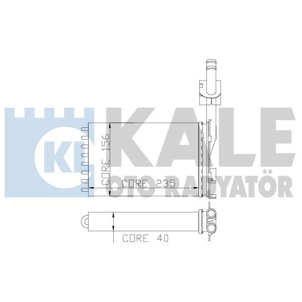 KALE OTO Radyatör 0584862AL Kalorifer Radyatörü R21 2 Sıra Cu Pl