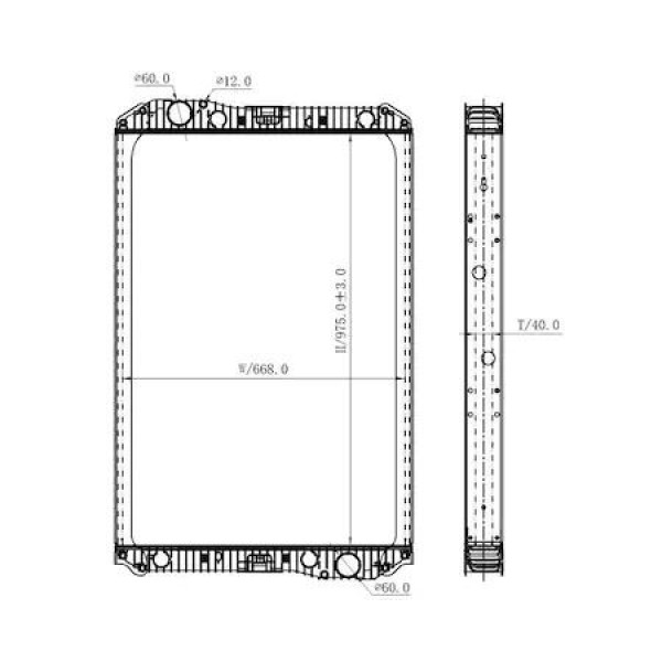 KALE OTO Radyatör 0911071AB Radyatör Al/Brz Axor 1840