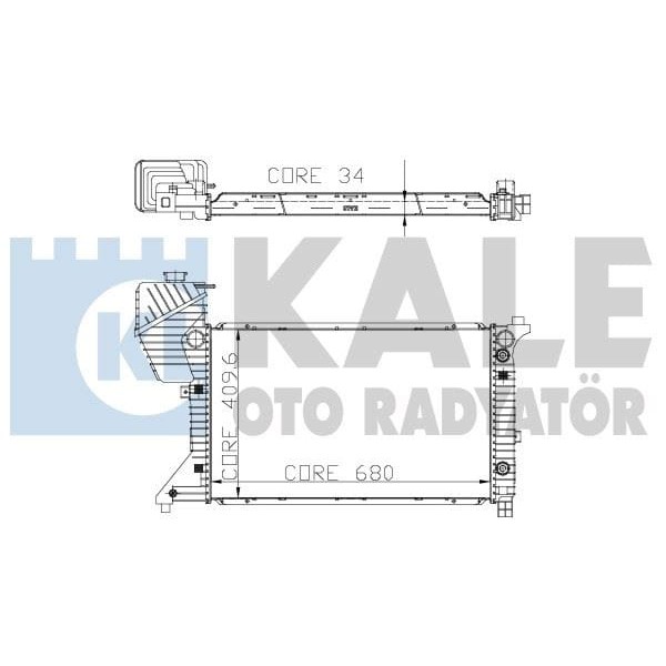KALE OTO Radyatör 0915031AB Su Radyatörü Sprinter 95-06 312 2.3D 2.9D 680X409X40 