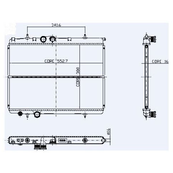 KALE OTO Radyatör 2008091PA Su Radyatörü 206 307 Partner Berlingo C4 Xsara 1.1 1 Bakır 