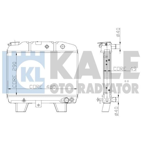 KALE OTO Radyatör 2013141PA Su Radyatörü 206 206- 307 Xsara C4 I 1.4 1.6 2.0 16V Bakır 