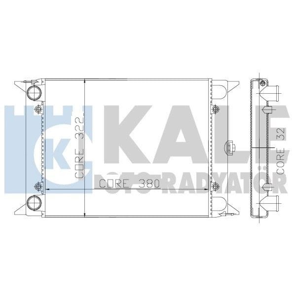 KALE OTO Radyatör 2017022AL Su Radyatörü Golf Scırocco Santana 10 Sıra Al - Pl Alümınyum 