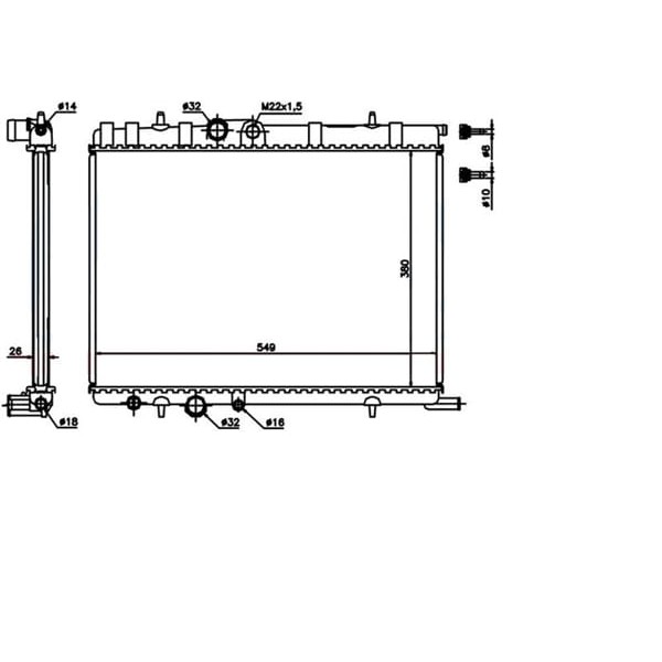 KALE OTO Radyatör 2017181PA Su Radyatörü Xsara 1.6İ 1.8İ 1 Sıra Cu - Pl Bakır 