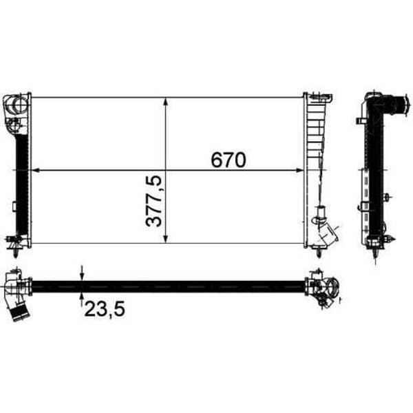 KALE OTO Radyatör 2018192PA Su Radyatörü 306 Partner 1.9D Xsara Berlingo 93-02 Ac 2 Bakır