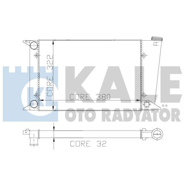 KALE OTO Radyatör 2024092AL Su Radyatörü Golf Scırocco 8 Sıra Al - Pl Alümınyum 